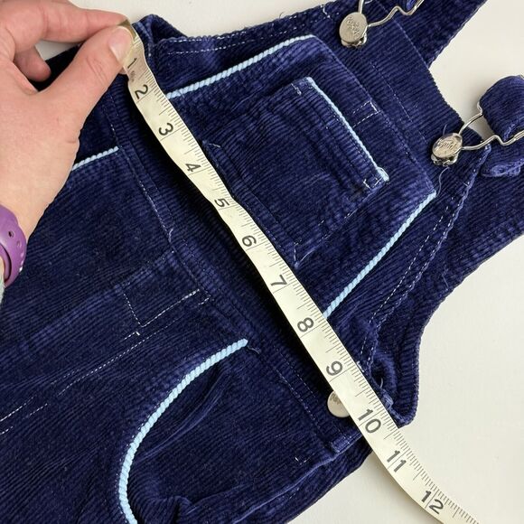 24 Months Vintage Popsicle Navy Blue Overalls 80s, 90s Cotton Corduroy Wide Wale - Picture 11 of 12
